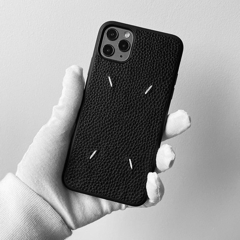 Black Business Leather iPhone Case