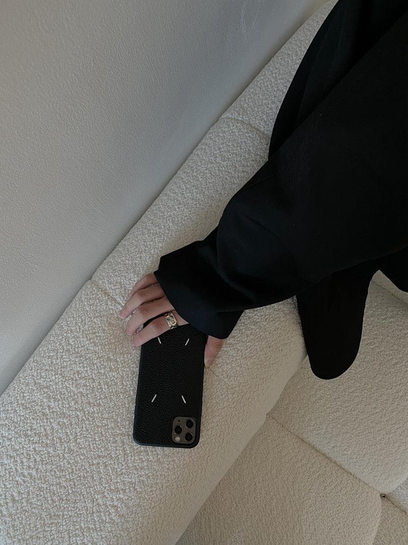 Black Business Leather iPhone Case – product view 11