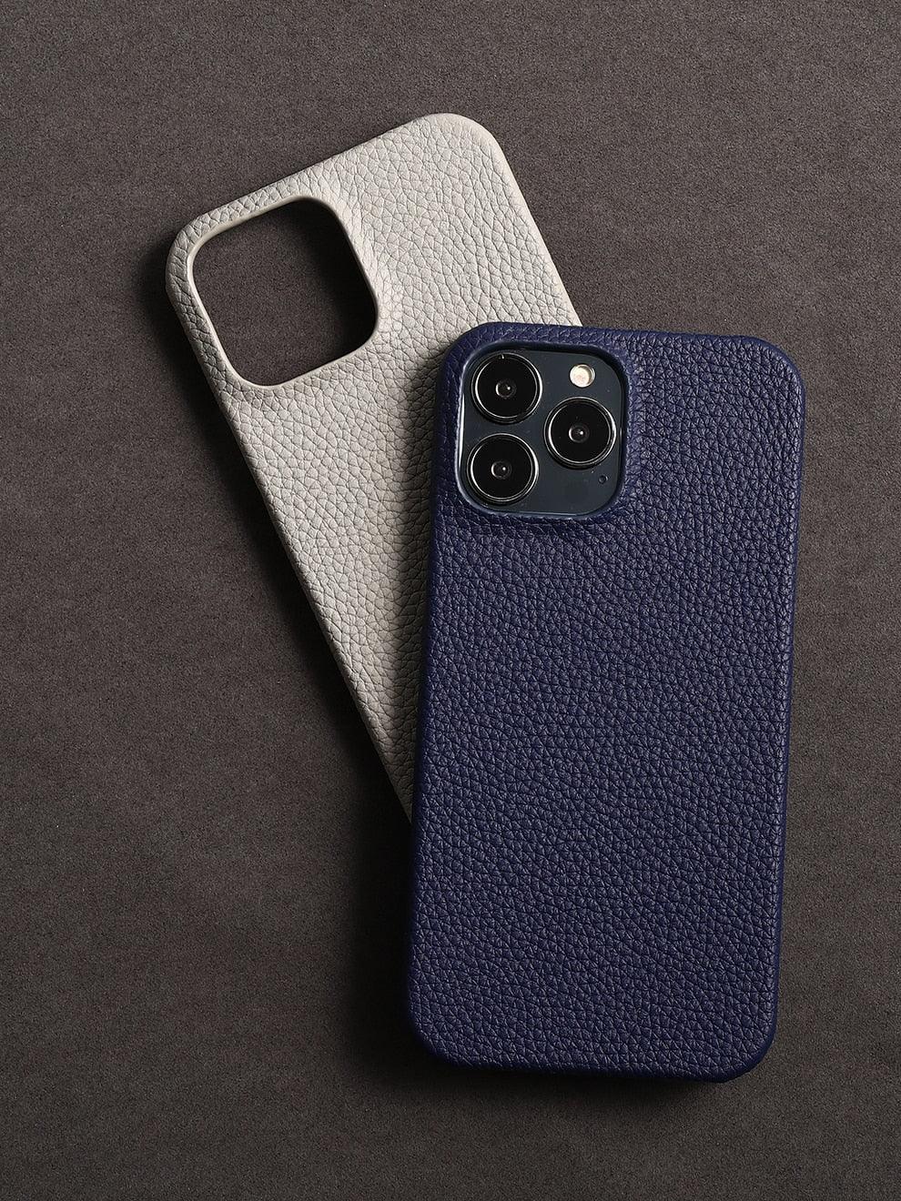 Orange Genuine Leather iPhone Case