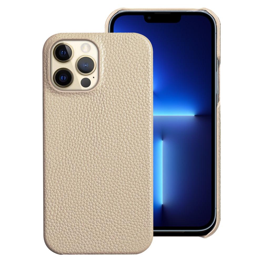 Orange Genuine Leather iPhone Case – product view 13