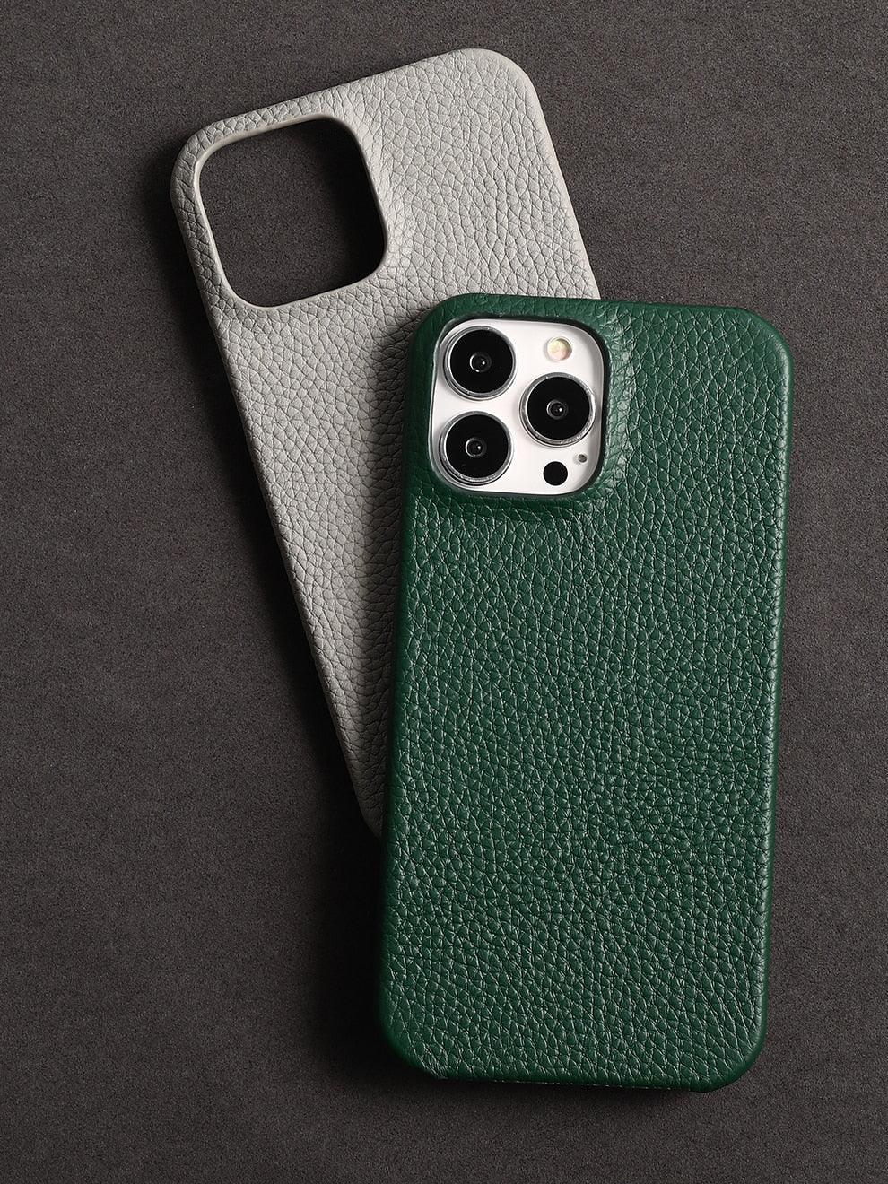 Orange Genuine Leather iPhone Case – product view 20