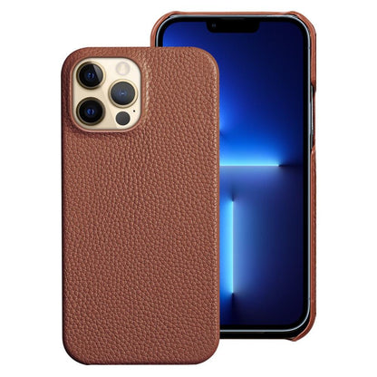 Orange Genuine Leather iPhone Case – product view 7