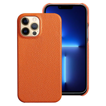 Orange Genuine Leather iPhone Case – product view 10