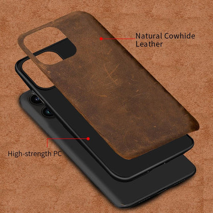 Brown Genuine Leather iPhone Case – product view 6