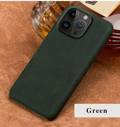 Brown Genuine Leather iPhone Case