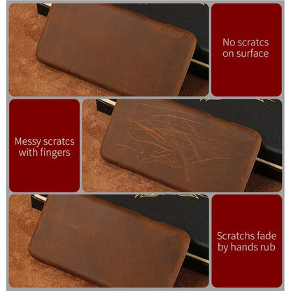 Brown Genuine Leather iPhone Case – product view 2