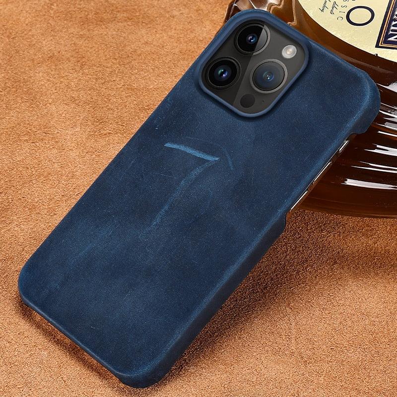 Brown Genuine Leather iPhone Case – product view 8