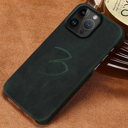 Brown Genuine Leather iPhone Case – product view 10