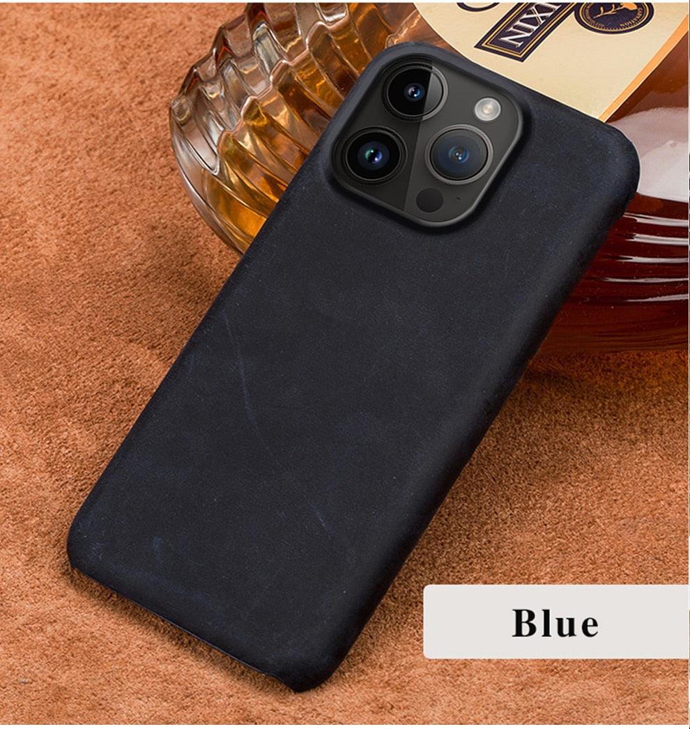 Brown Genuine Leather iPhone Case