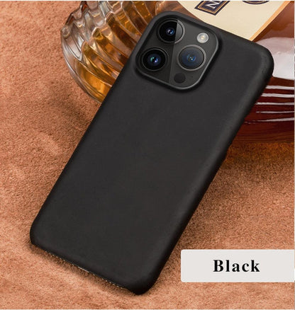 Brown Genuine Leather iPhone Case
