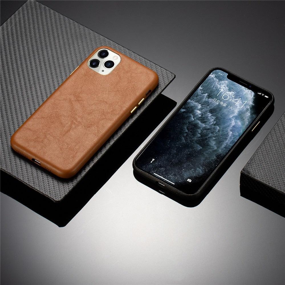 Midnight Green Leather iPhone Case – product view 14