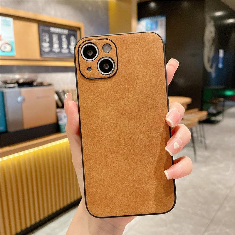 Matte Textured Leather iPhone Case