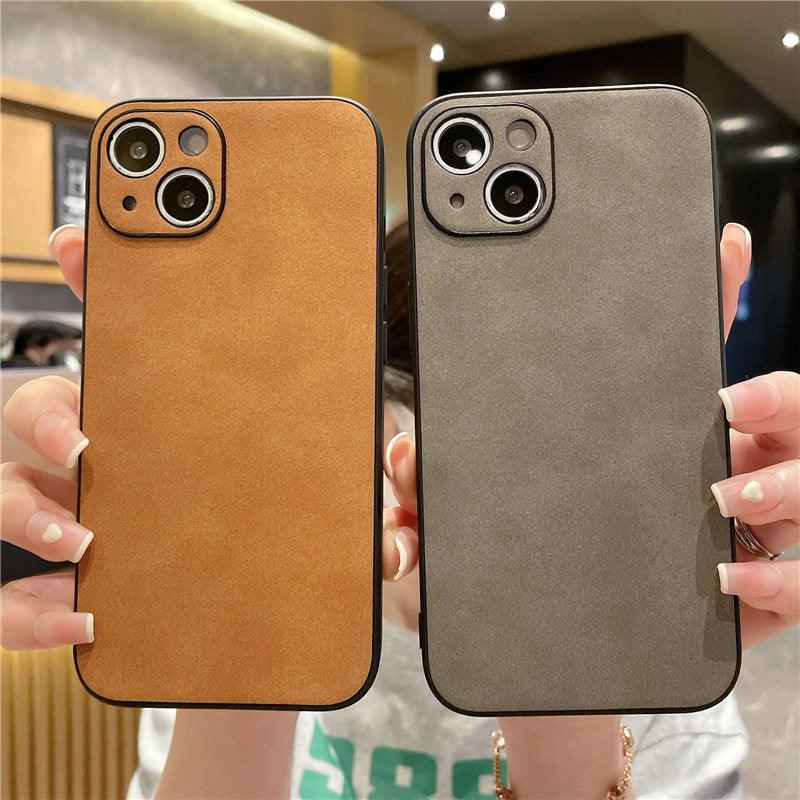 Matte Textured Leather iPhone Case – product view 14