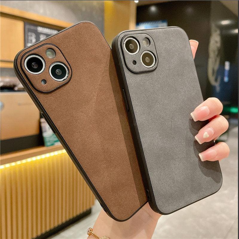 Matte Textured Leather iPhone Case