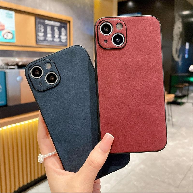 Matte Textured Leather iPhone Case – product view 2