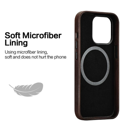 Magnetic-Charging Leather iPhone Case – product view 13