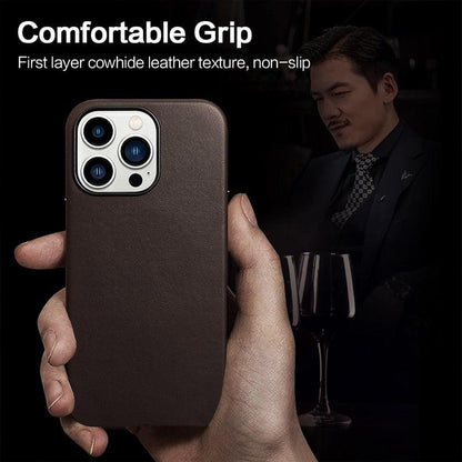 Magnetic-Charging Leather iPhone Case – product view 3