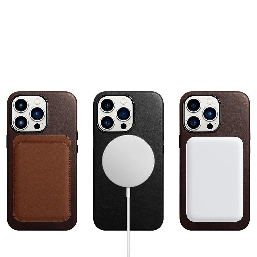Magnetic-Charging Leather iPhone Case – product view 14