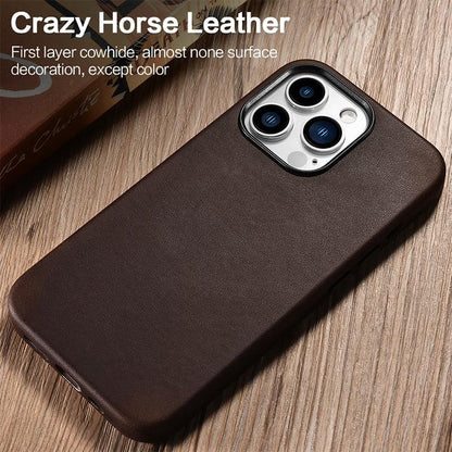 Magnetic-Charging Leather iPhone Case – product view 2