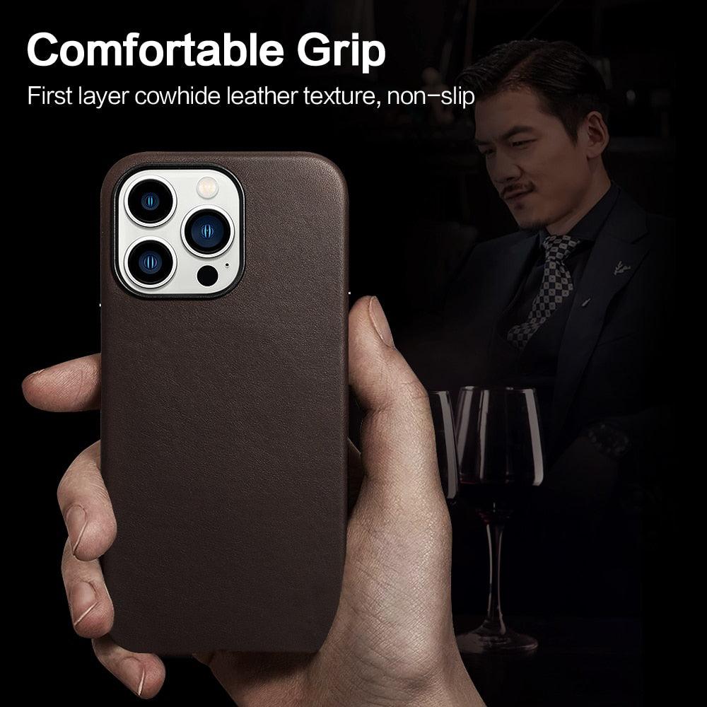 Magnetic-Charging Leather iPhone Case – product view 12