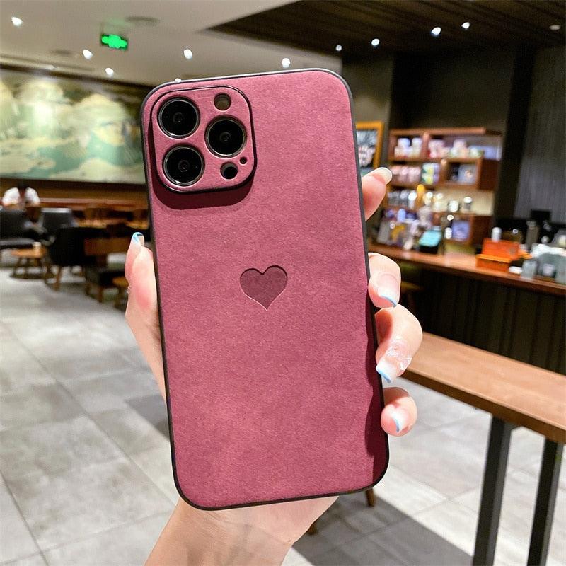 Heart Leather Shockproof iPhone Case – product view 10
