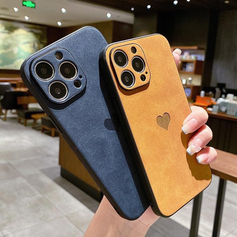 Heart Leather Shockproof iPhone Case – product view 2