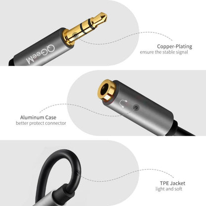 Earphone Extension Cable Jack 3.5mm Audio Cable Male To 2 Female Aux Cable Headphone Splitter Dual Headphone Jack Adapter For Earphone Headset Compatible with Mobile Phone Tablet Laptop