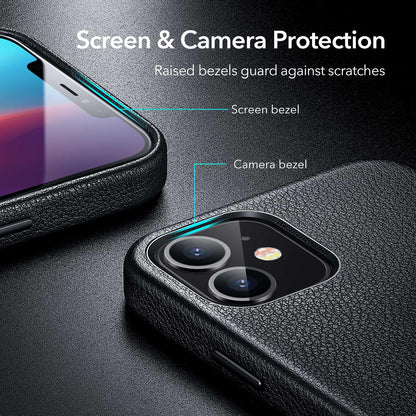 Black Leather iPhone 12 Case – product view 12