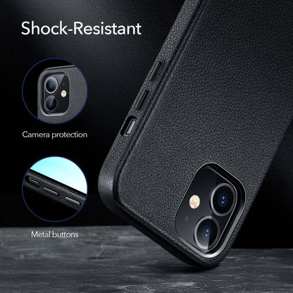 Black Leather iPhone 12 Case – product view 13