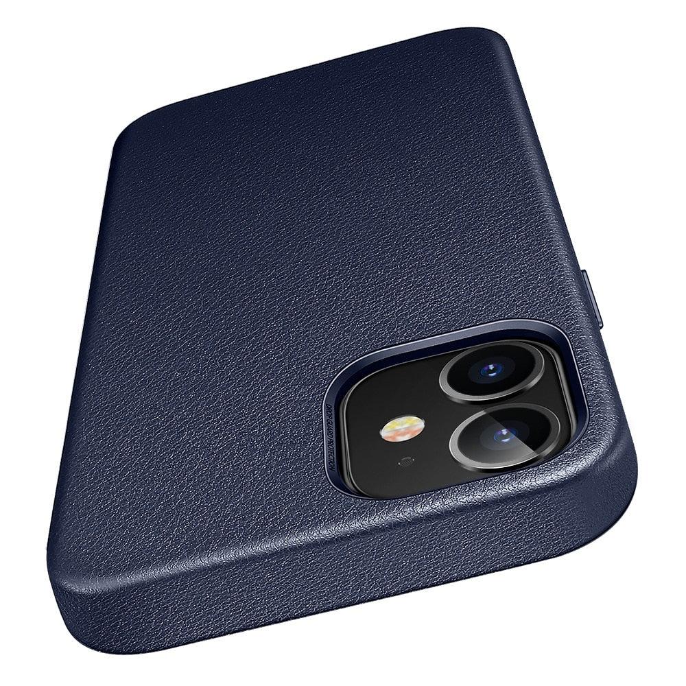 Black Leather iPhone 12 Case