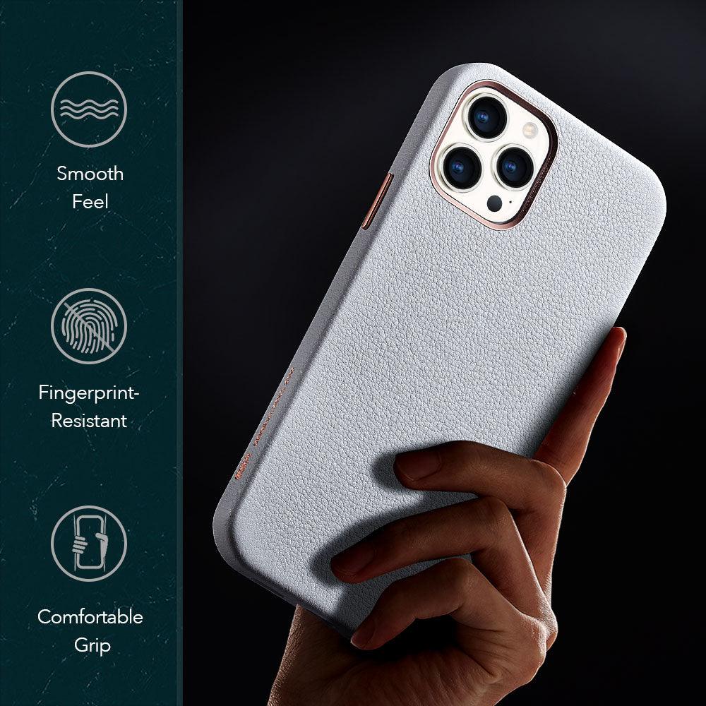 Black Leather iPhone 12 Case – product view 18