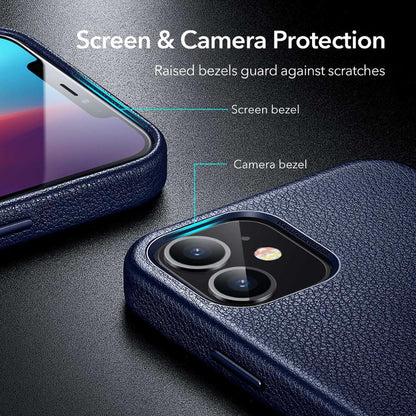 Black Leather iPhone 12 Case – product view 5