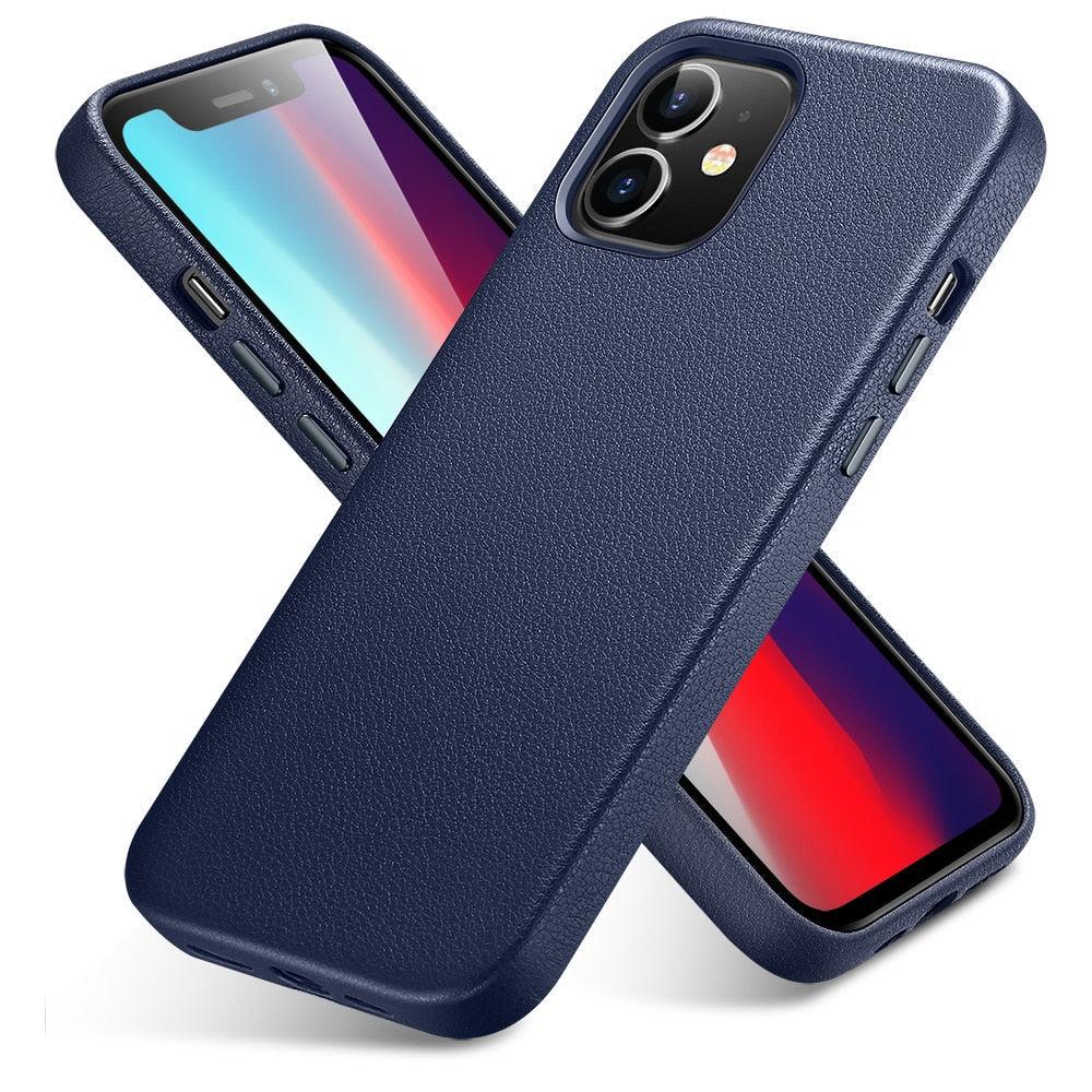 Black Leather iPhone 12 Case – product view 7