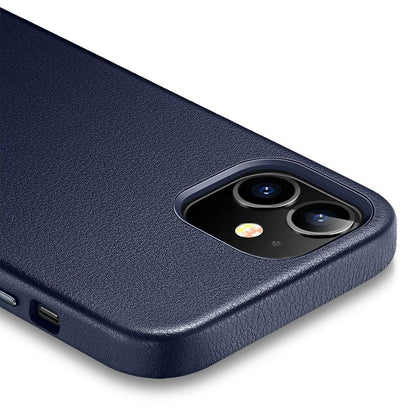 Black Leather iPhone 12 Case