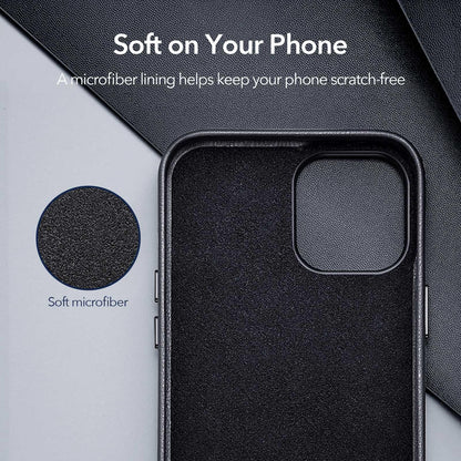 Black Leather iPhone 12 Case – product view 11