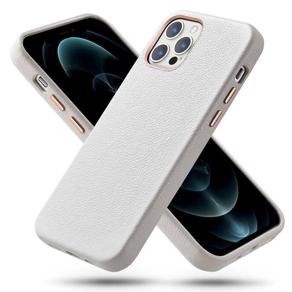 Black Leather iPhone 12 Case – product view 8