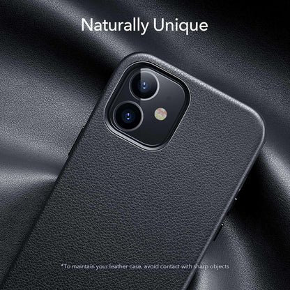 Black Leather iPhone 12 Case – product view 14