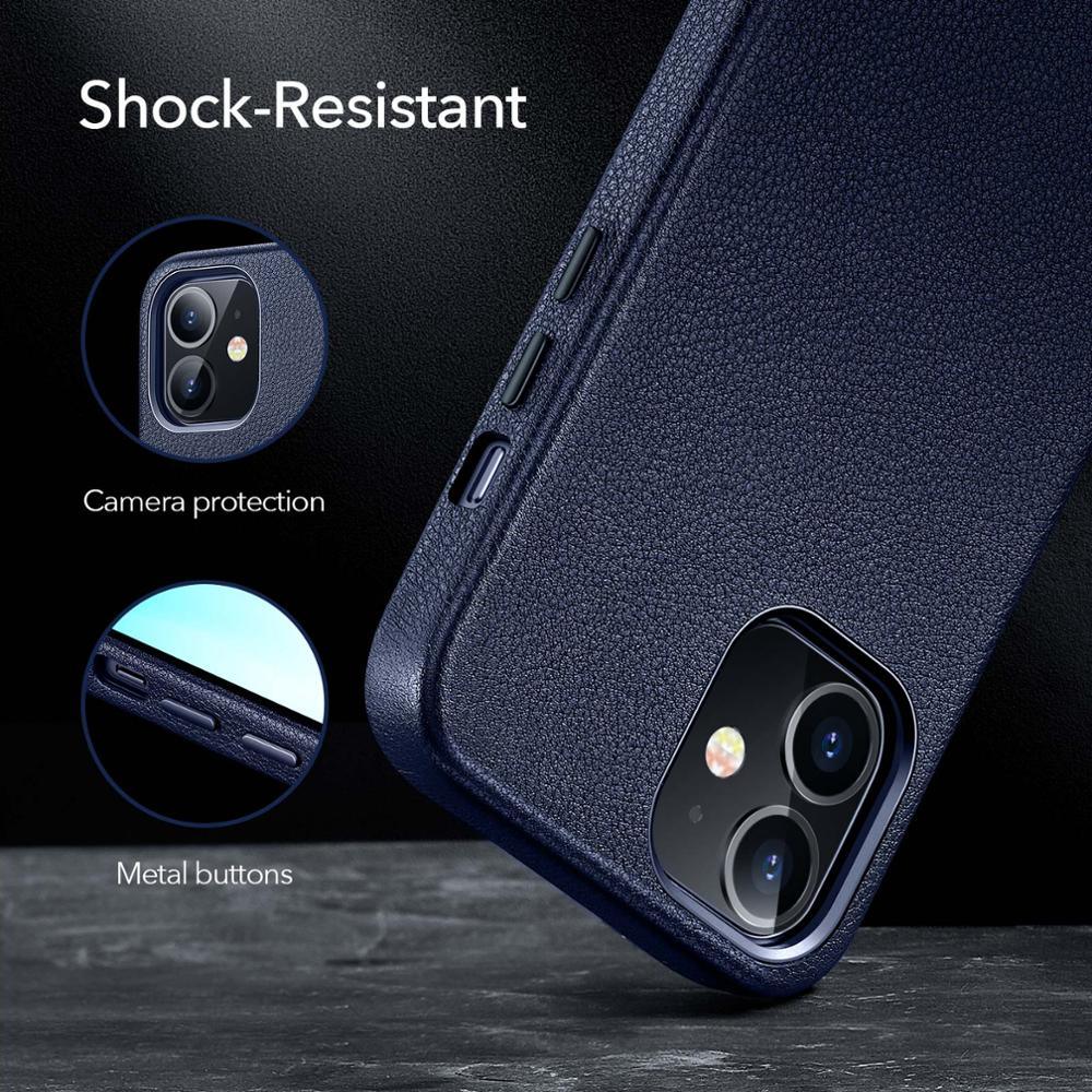Black Leather iPhone 12 Case – product view 4