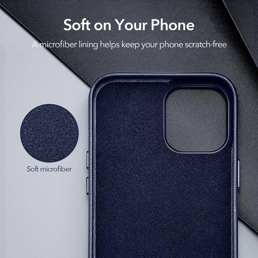 Black Leather iPhone 12 Case – product view 3