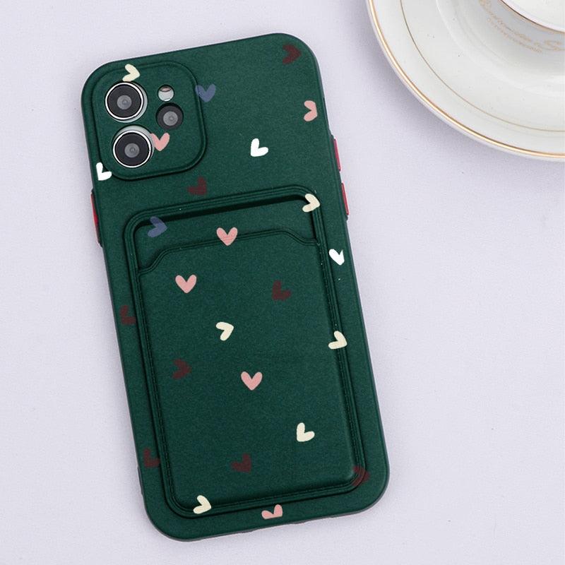 Floral Heart iPhone Case with Card Holder – product view 15