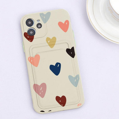 Floral Heart iPhone Case with Card Holder – product view 18