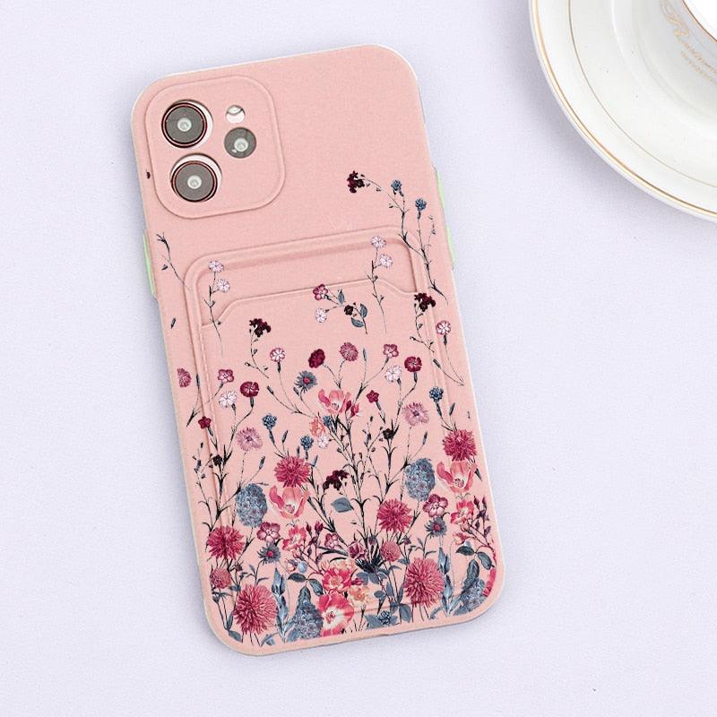 Floral Heart iPhone Case with Card Holder – product view 12