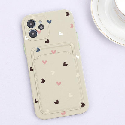 Floral Heart iPhone Case with Card Holder – product view 19