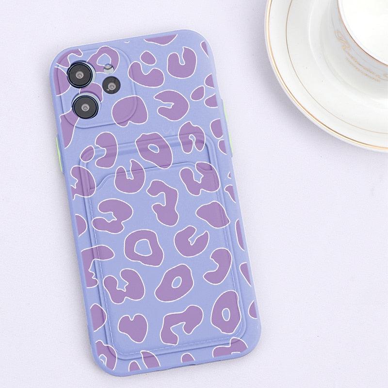 Floral Heart iPhone Case with Card Holder