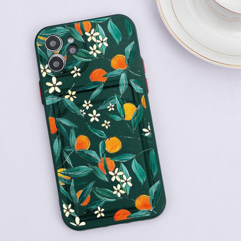 Floral Heart iPhone Case with Card Holder – product view 17