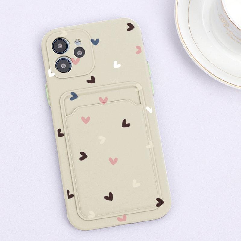 Floral Heart iPhone Case with Card Holder – product view 6