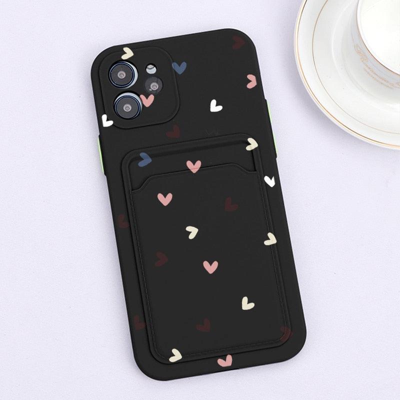 Floral Heart iPhone Case with Card Holder – product view 14