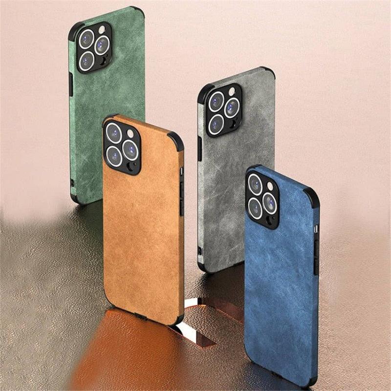 Purple Full-Leather iPhone Case – product view 2