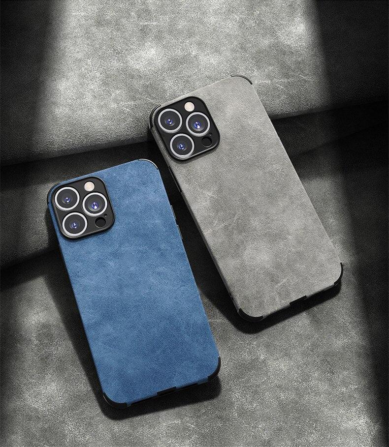 Purple Full-Leather iPhone Case