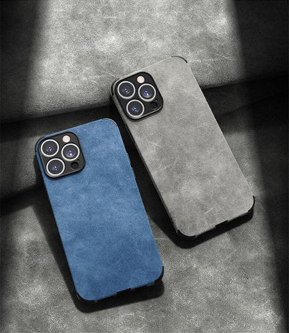 Purple Full-Leather iPhone Case